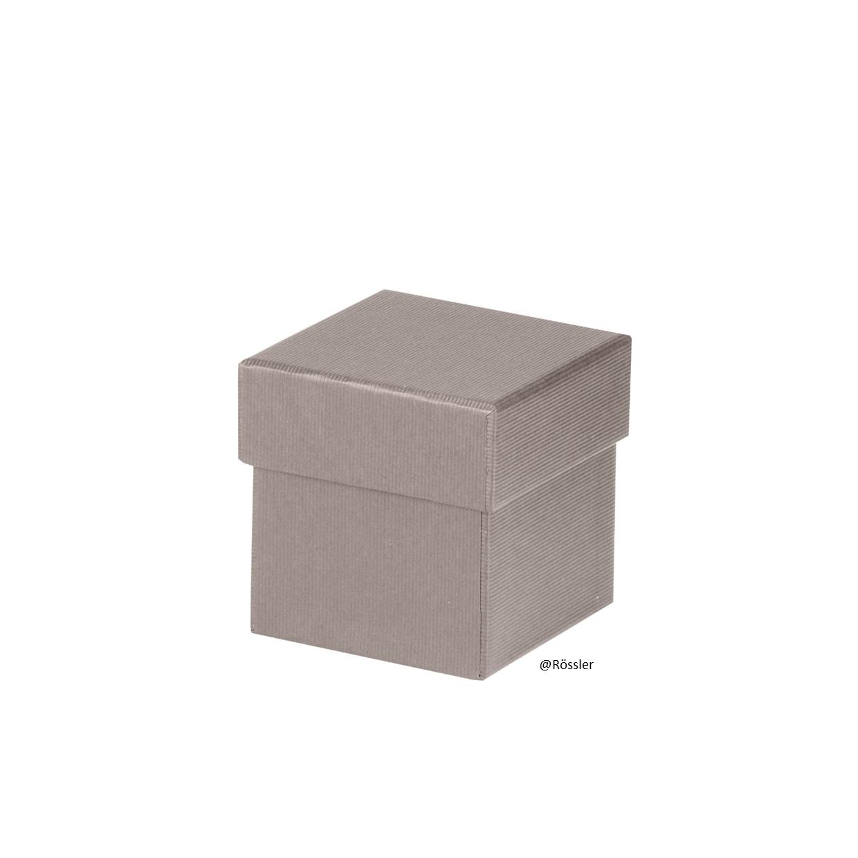Geschenkschachtel 65x65x65 mm Taupe